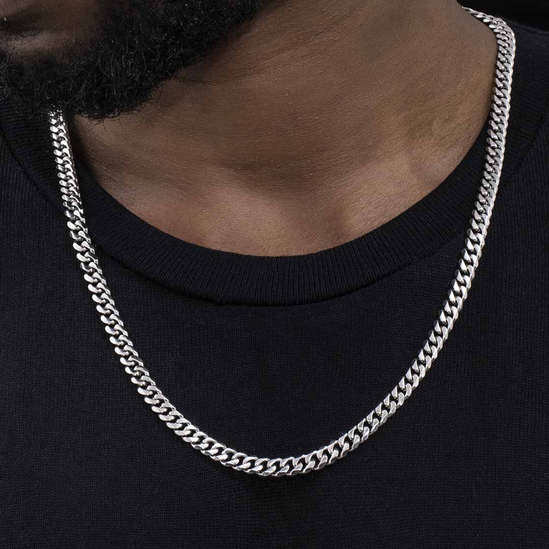 Check this out from Helloice! 6mm Diamond-Cut Stainless Steel Cuban Chain