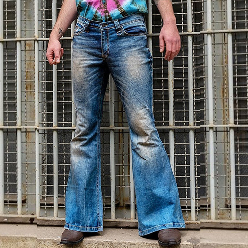 Punk Vintage Flared Jeans - Helloice Jewelry
