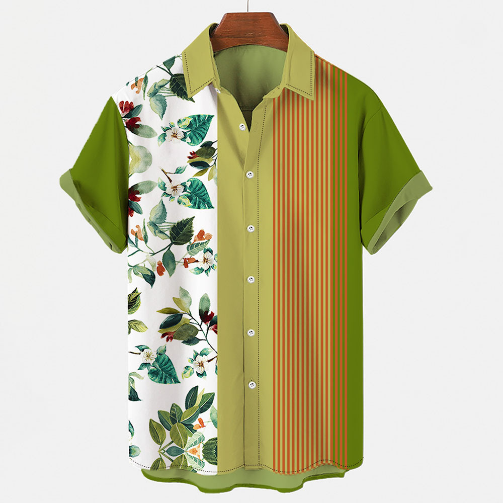 Botanical Print Hawaiian Casual Shirt Collection - Helloice Jewelry