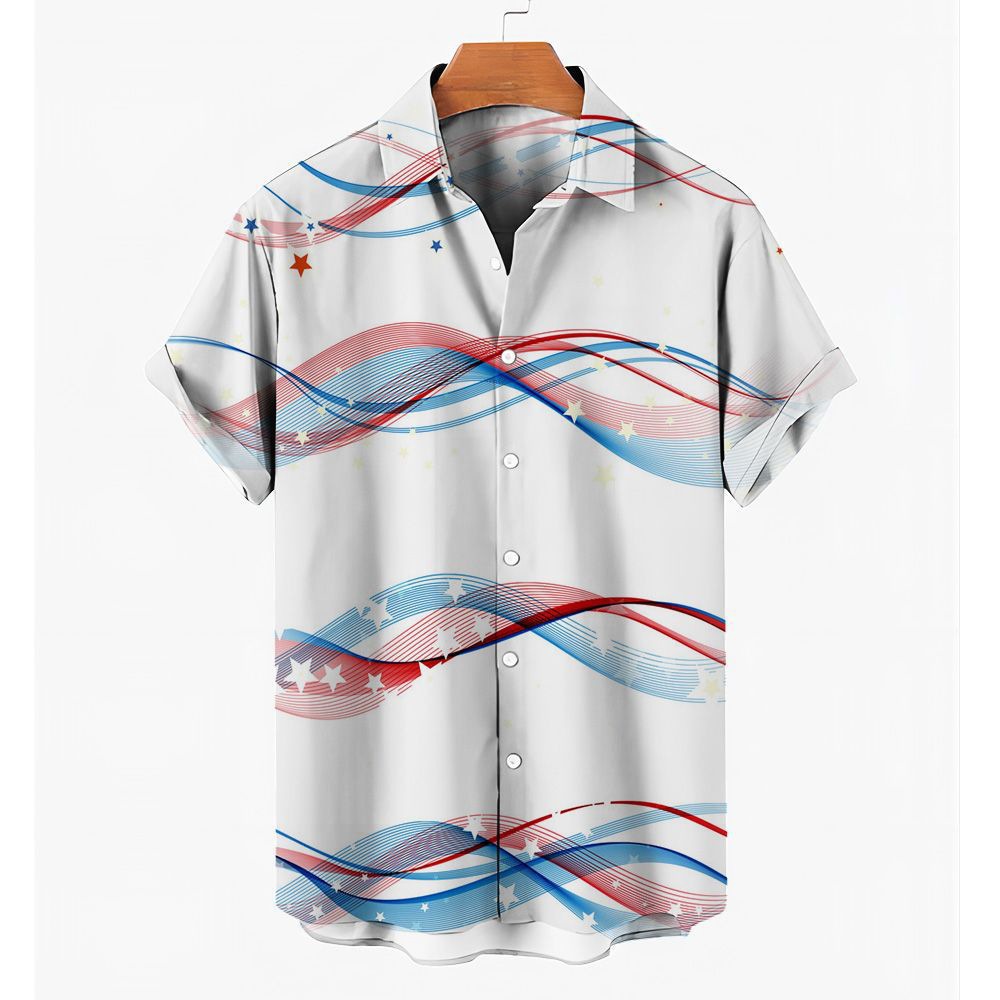 Independence Day Elements 3D Printed Casual Shirt - Helloice Jewelry