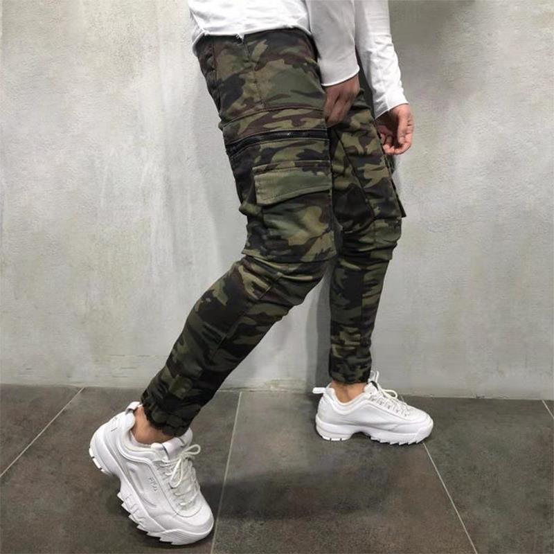 Big Pocket Camouflage Stretch Casual Pants - Helloice Jewelry