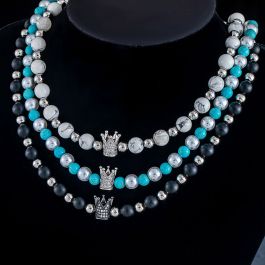 Iced Crown Beads Necklace