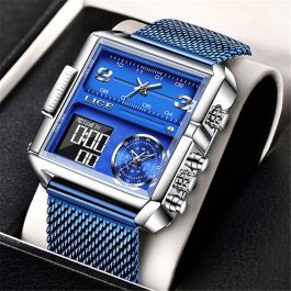 40mm Square Multifunctional Electronic Quartz Watch