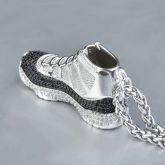 Sports Shoes Pendant in White Gold