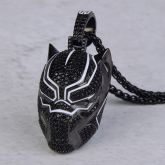 Iced Black Panther Pendant in Black Gold