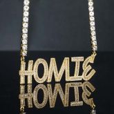 Iced Custom Baguette Letters Pendant with 5mm 22" Tennis Chain