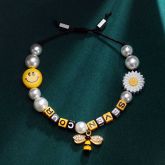Pearl Sunflower Smile Face Bee Bracelet