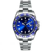 40mm Iced White Gold Blue Luminous Watch