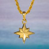 North Star Pendant in Gold