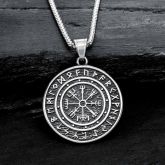Viking Compass Stainless Steel Pendant