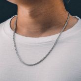 3mm Rope Solid 925 Sterling Silver Chain