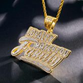 Iced "Loyalty Makes You Family" Pendant