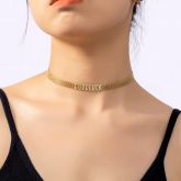 Women's "GOOD LUCK" Choker Necklace