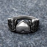 Simple Heart Stainless Steel Ring
