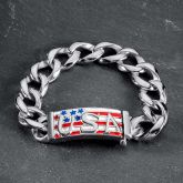 USA Flag Stainless Steel Bracelet
