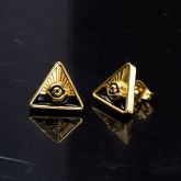 Eye of God Triangle Studs Earrings