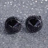Iced Screw Cap Studs Earrings