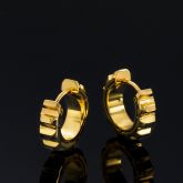 Gear Earrings in Gold