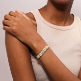 Women's 10mm Clustered Tennis Bracelet in Gold