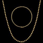 3mm Steel Bead Chain Set in Gold