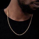3mm Figaro Chain in Gold