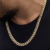 9mm Stainless Steel Cuban Chain in Gold