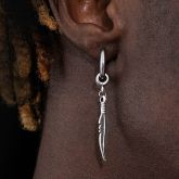 Feather Stainless Steel Dangle Earrings
