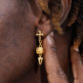 Cross Eye of God Cone Dangle Earrings