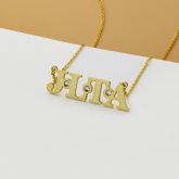 Custom Letters Necklace with CZ Stones