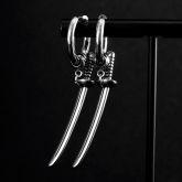 Stainless Steel  Sword Hoop Earrings