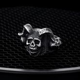 Goat Head Skull Gothic Stainless Steel Ring