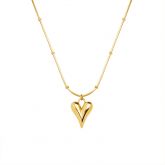 Mini Heart Charm Clavicle Necklace
