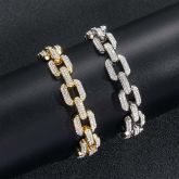 12mm Iced Rectangle Bracelet