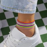 Boho Multicolor Round Box Anklet