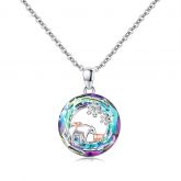 You are the Best Mama Bear in the World Snowflake Crystal Necklace - For Mom