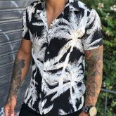Men's Coconut Print Hawaiian Casual Shirt