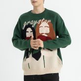 Men's Printed Unisex Fashion Knit Sweater