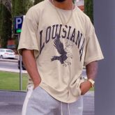Vintage Oversized Louisiana Eagle Men's T-shirt