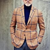 Plaid multicolor casual suit coat
