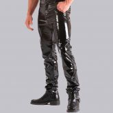 Personalized Slim Solid Color Leather Pants
