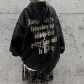 Hip hop vintage print hoodie