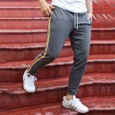 Men's striped slim casual pants