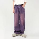 Straight purple jeans