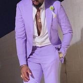 Purple casual blazer