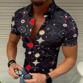 Men's Printed Short-sleeved Shirt