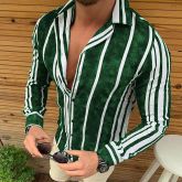 Stripe Printed Long Sleeve Shirt