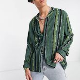 Green Fashion Print Shirt