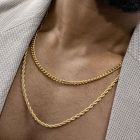 4mm Rope Chain in Gold