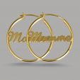 Personalize 1.2" Small Name Hoop Earrings
