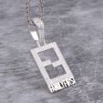 Iced Family First Pendant in White Gold